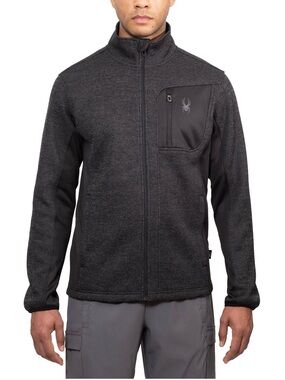 NWT Men’s Spyder Zip Up Jacket Black Size L